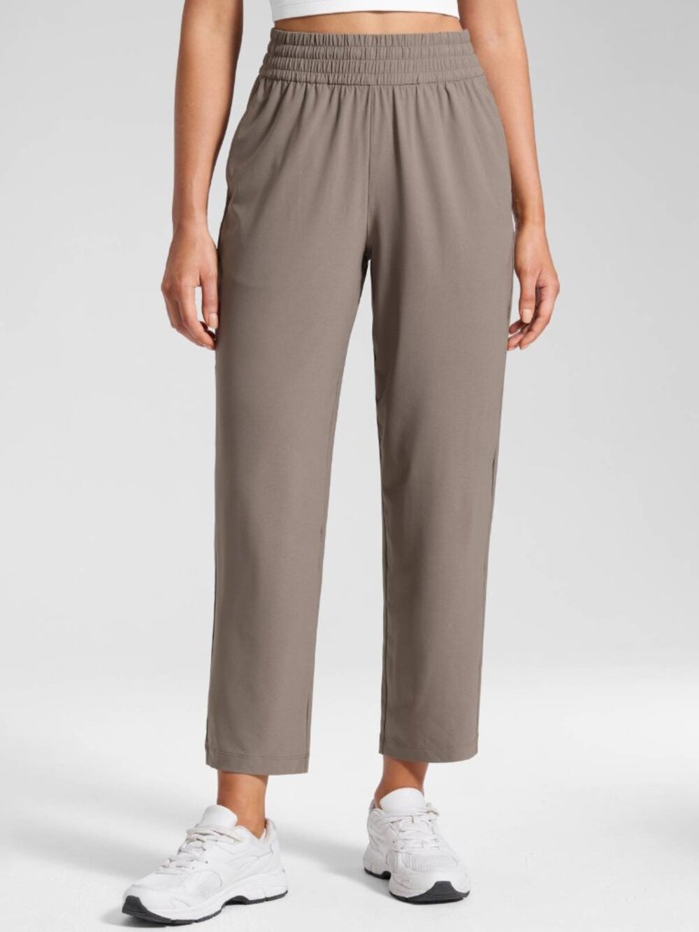 Feathery-Fit Drapey Tapered Ankle Pant 27"